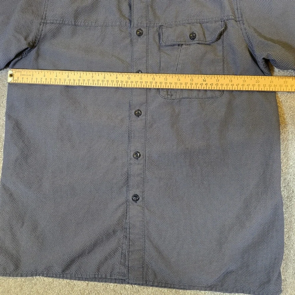 The North Face‎ Short Sleeve Collared Button Up Outdoor Shirt Medium Mens Blue
